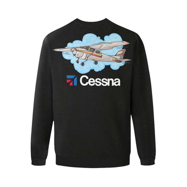 CESSNA Men's Oversized Fleece Crew Sweatshirt e-joyer
